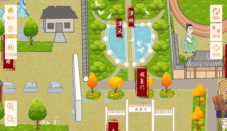 彭场镇手绘地图景区语音讲解导览系统：智慧景区建设的基石